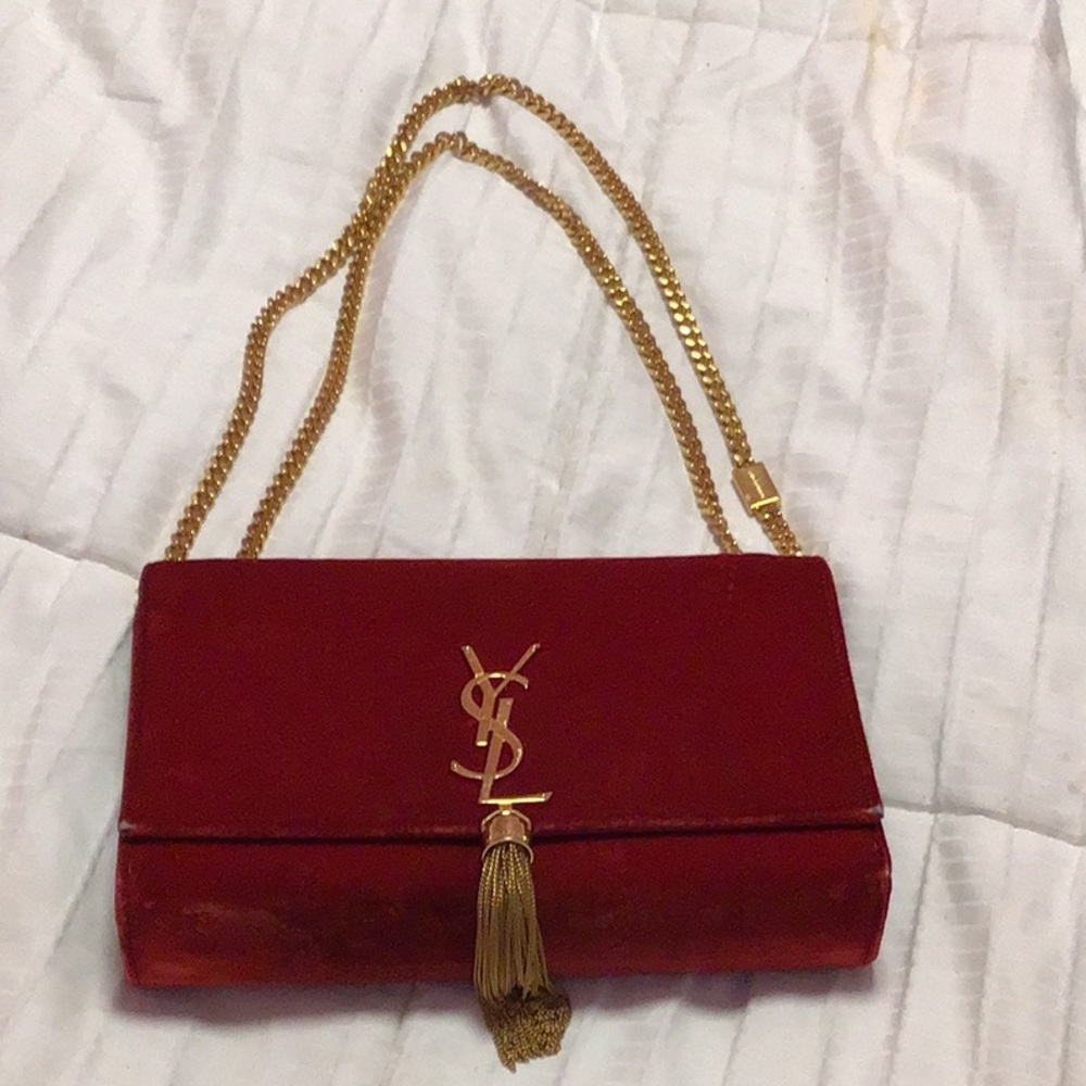 Authentic Saint Laurent  Velvet Medium Kate
